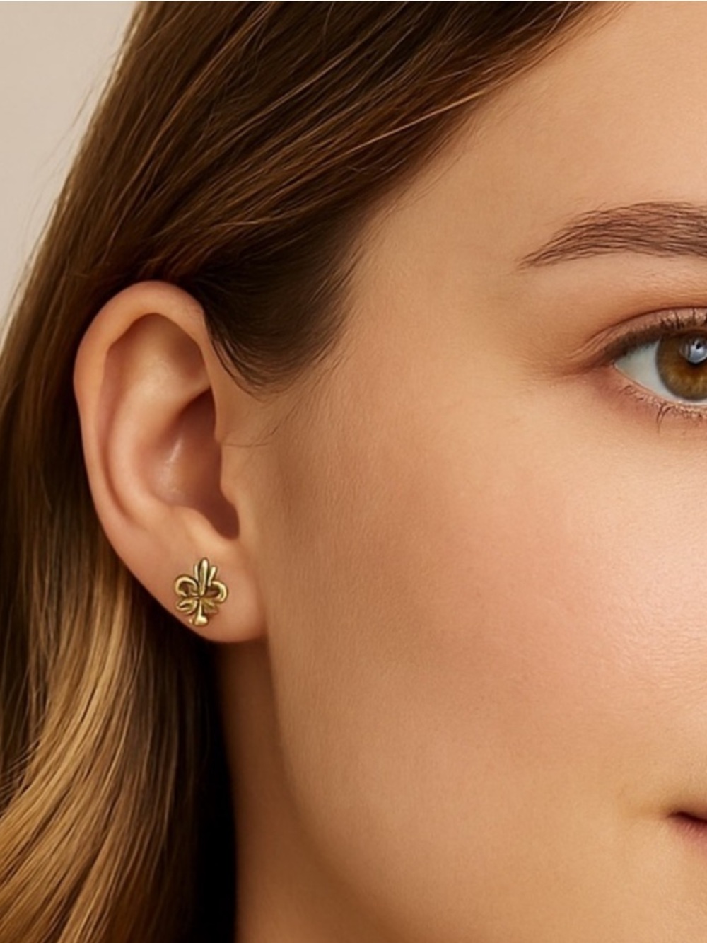 NWT Bansri Gold Tone Equestrian Earring Stud 3 Pair Set horse, compass, fleur